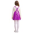 thumbnail image 3 of RUNQHUI Robe Salopette Évasée pour Filles Fête d'Anniversaire Robe Salopette à Bretelles Jupe Plissée Vêtements de Carnaval Violet 16, 3 of 6