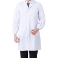 thumbnail image 2 of Laboratory Coat Buttons Multi Pocket Short Sleeve Pet Shop School Factory Work Clothes Internship Section Beautician Use Long Sleeve M, 2 of 6