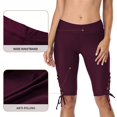 thumbnail image 3 of Shorts de Bain pour Femmes, Shorts de Bain à Lacets Taille Haute, Capris Longs, 3 of 6