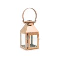 thumbnail image 1 of Weddingstar Small Square Decorative Metal Hanging Lantern - Rose Gold - Set of 3, 1 of 3