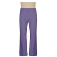 thumbnail image 4 of Xuniizn Mens Dress Pants, Solid Color Zipper Button Stretch Flared Pants with Pockets, Business Fashion Comfortable Formal Suit Trousers, 4 of 7