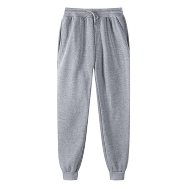 Mens Fleece Sweatpants Drawstring Elastic Waist Tapered Pant Unisex Athletic Fit Workout Fleece Joggers Comfy Lounge Pants