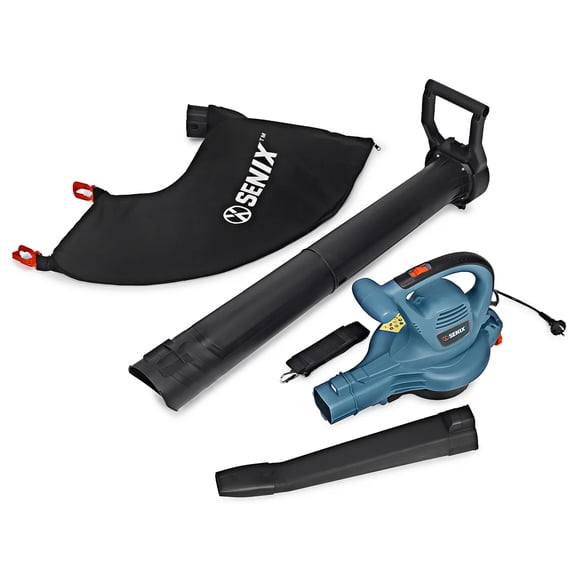 SENIX BLVE12-M 179 MPH at 420 CFM 12 Amp Corded Electric 3-in-1 Leaf Blower, Vacuum, and Mulcher