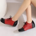 thumbnail image 4 of Wensltd Chaussures Plates à Lacets pour Femmes, Mode et Décontractées, Bout Rond, Chaussures en Cuir Souple Confortables, 4 of 8