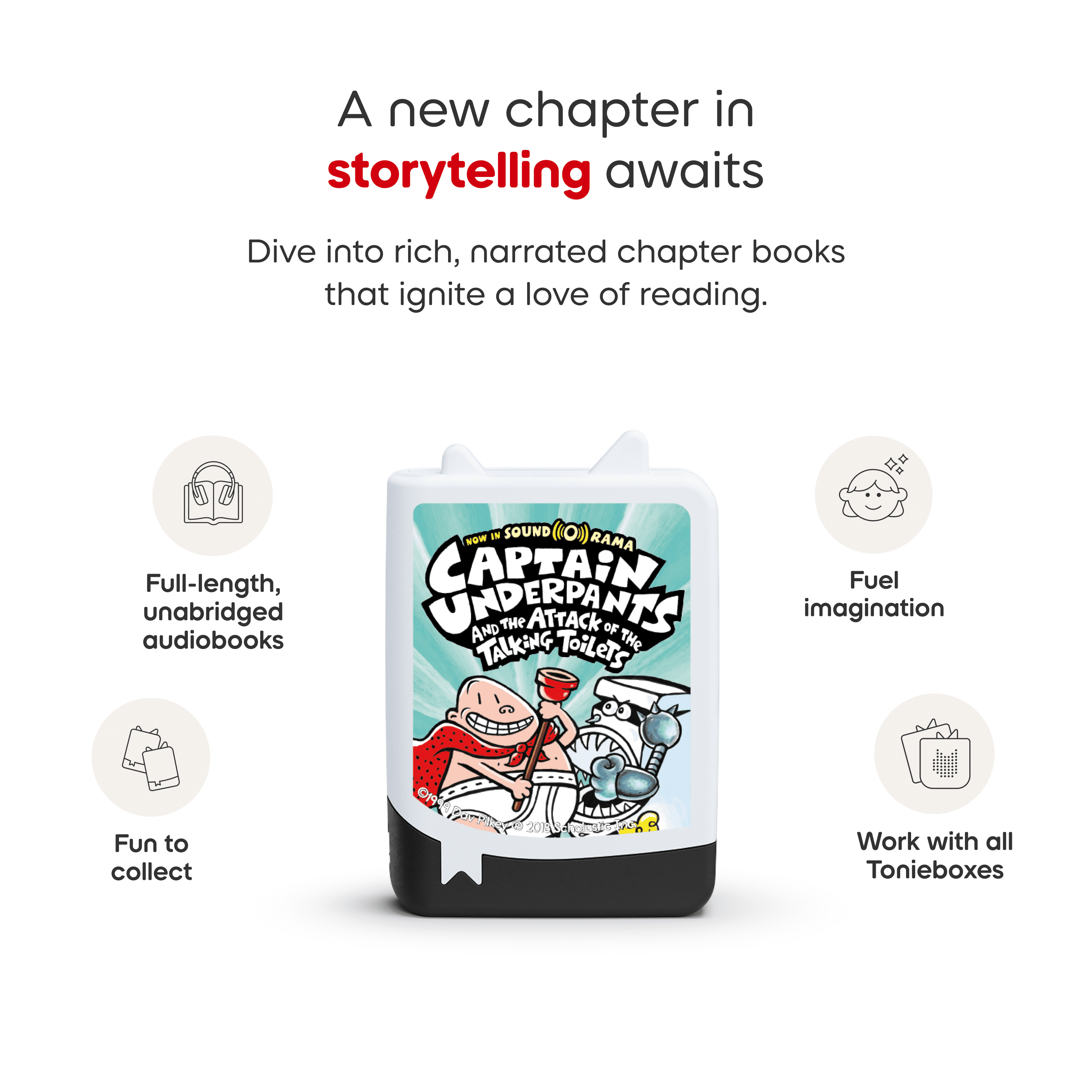 tonies Audiobooks: Captain Underpants – 4 Pack Set