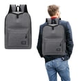 thumbnail image 4 of Backpack Large Capacity Adjustable Strap Solid Color Simplicity Outdoor Nylon Travel Bag, 4 of 9