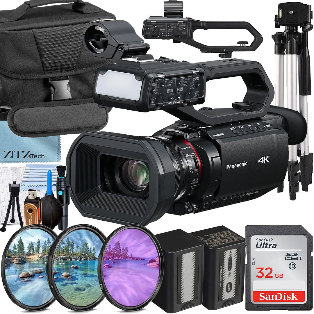 Panasonic HC-X2100 Camcorder UHD 4K with 32GB SanDisk Memory Card + Tripod + Case + ZeeTech Accessory Bundle