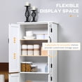 thumbnail image 4 of HOMCOM Garde-Manger de Cuisine 48 Pouces, Armoire de Rangement de Cuisine avec Étagères, Blanc, 4 of 10