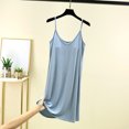 thumbnail image 2 of Timegard Robe de Nuit pour Femmes Col en V Sans Manches Courte Chemises de Nuit Douces et Confortables Couleur Unie Robe de Maison, 2 of 4