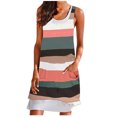 thumbnail image 1 of Womens Summer Casual Sleeveless Round Neck Printed ​Tank Dresses, 1 of 4