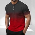 thumbnail image 2 of Plebaso Mens Fashion Tshirts Button Short Sleeve Pullover Shirts Summer Casual Basic Tees Tops for Men, 2 of 6