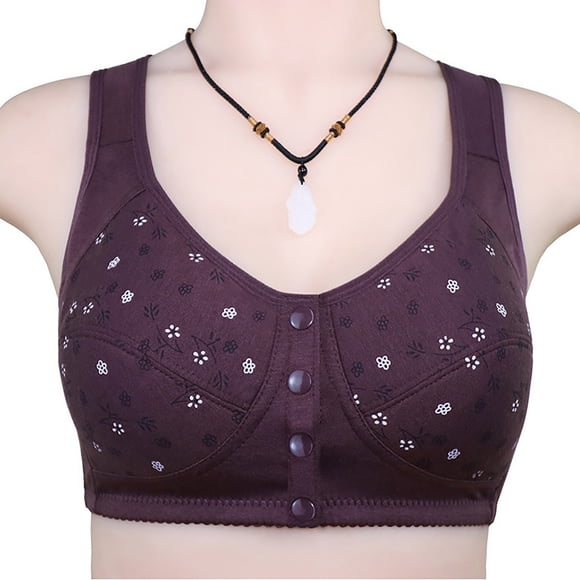 Bras for Women, Front Closure Bras for Women No Underwire Padded Wireless Supportive Bra Everyday Bra Push up Bra for Mom Grandma