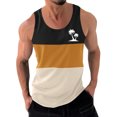 thumbnail image 1 of Débardeur pour Hommes, Débardeurs de Sport à Col Rond pour Hommes, Mode Décontractée, Chandail à Imprimé Patchwork, 1 of 4