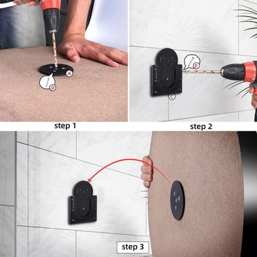 LJNYFDC Dartboard Wall Mount Kit Dartboard Wall Mounting Bracket Professional Universal Hanging Holder with Ruler Foot Pad Nail Screw
