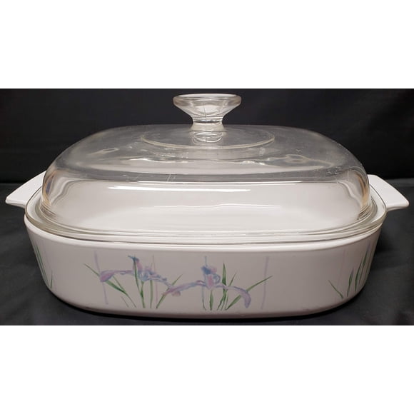 Corning Ware SHADOW IRIS 2.5 Liter A-10-B 10x10x2 Casserole & Domed PYREX Lid