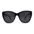 thumbnail image 3 of Timeless Classic Slick Oversize Cat Eye Mod Chic Plastic Sunglasses All Black, 3 of 4