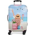 thumbnail image 2 of Travel Luggage Cover Suitcase Protector Fits 18-32 Inch Luggage Wheel Covers Patterned Travel Related Items Flower Luggage Protector Elastic Luggage Anti-scratch Suitcase Cover L, 2 of 5