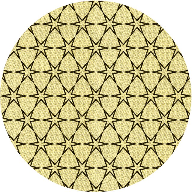 Ahgly Company Tapis d'Intérieur Lavable en Machine Carré Transitionnel Jaune Soleil, 3 Pieds Carré