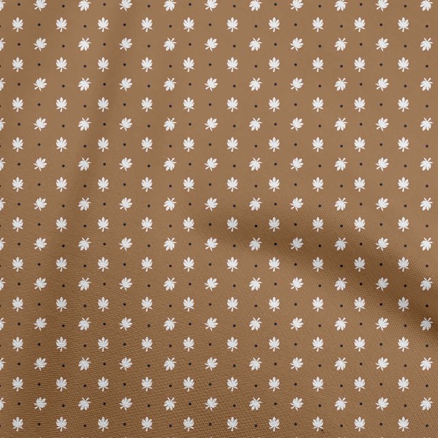 oneOone Cotton Flex Brown Fabric Abstract Floral Sewing Craft Projects Fabric Prints By Yard 40 Inch Wide