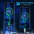 thumbnail image 3 of 1M/3.3ft USB A TO Type C Flowing Charging Cable Data Cable Fast Charging Cable for Phones & Tablets Charging (Blue), 3 of 10