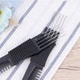 thumbnail image 4 of Milisten 2pcs Black Carbon Fiber Anti-Static Steel Wire Clip Comb Rat-Tail Comb, 4 of 5