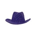 thumbnail image 1 of Glitter Sequin Trim Cowboy Hat  - Purple, 1 of 2