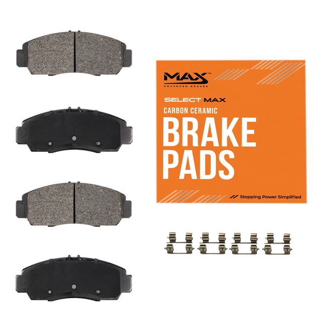 Max Advanced Brakes - SelectMAX Rear Brake Pads for 2007-2009 Dodge Sprinter 3500, Carbon Ceramic Rear Brake Pads, Hardware Included, Everyday Driving, Low Dust, Quiet