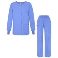 thumbnail image 1 of Adar Universal Women's Scrub Set - Warm-Up Scrub Jacket and Elastic Pull-On Pants, 1 of 7