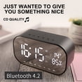 thumbnail image 3 of EGNMCR Réveil Horloge Murale Réveil Haut-Parleur Sans Fil Bluetooth Caisson de Basses Nouveau Ingénieux Haut-Parleur de Chevet Réveil, 3 of 9