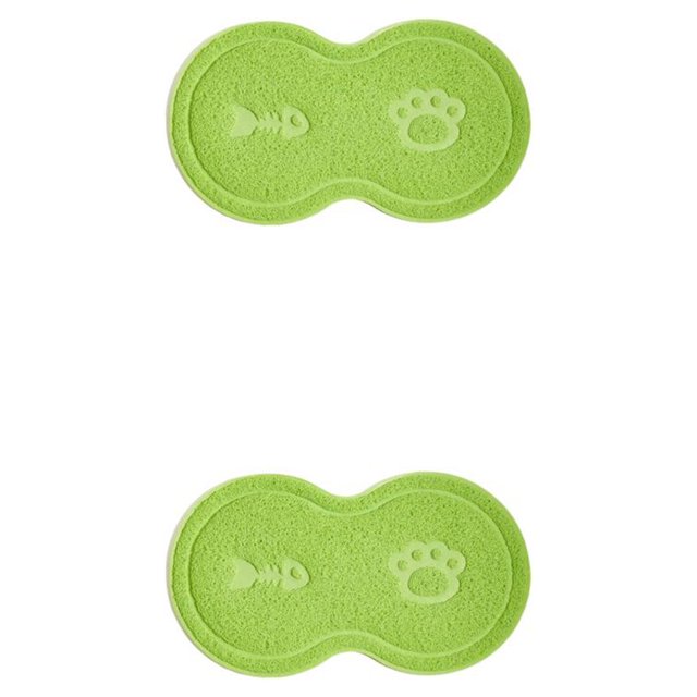VONKY Durable And Long-lasting Cat Rug Cute And Practical Pet Mat Variety Of Styles Green 2Set