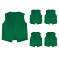 thumbnail image 1 of TOPTIE Kid Volunteer No-Button Child Vest Waistcoat Party Vests 5 Packs-Green-L, 1 of 5