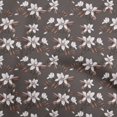 thumbnail image 1 of oneOone Cotton Silk Brown Fabric Floral Craft Projects Decor Fabric Printed By The Yard 42 Inch Wide, 1 of 4