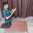 thumbnail image 3 of Portable Foldable Prayer Mat with Embossed Knee Design, Non-Slip Flannel Travel Rug for Home Office Mosque, 3 of 5
