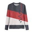 thumbnail image 3 of Nouveaux Hauts pour Femmes 2023 Imprimés Décontractés Amples à Col Rond Grande Taille T-shirt à Manches Longues Hauts Blouse, 3 of 3