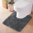 thumbnail image 4 of Toilet Rugs U Shaped Washable,Toilet Floor Mats U Shape,Thin Toilet Rugs Non Slip Absorbent Quick Dry Low Pile Toilet Mat,Microfiber Bathroom Rugs,Shaggy Bath Mat,Contour Bathroom Mats Toilet Base, 4 of 9