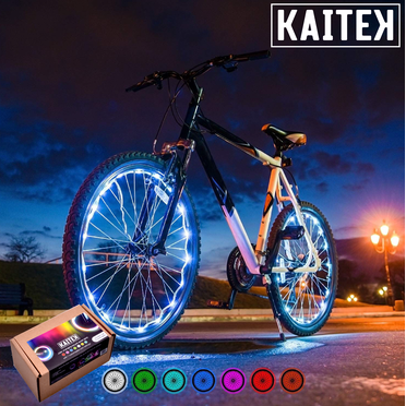 IFRENCHIE Lumière d'Accessoire de Roue de Bicyclette à DEL pour 2 Roues, à Changement de Couleur