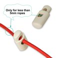 thumbnail image 1 of Unique Bargains 40 Pcs Verrous de Cordon à Ressort Clips de Fixation en Plastique pour Cordon à Trou Unique Toggle Slider, Beige, 1 of 7