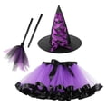 thumbnail image 1 of WEIYLL Toddler Girls Skirts Mesh Tutu Hat Prop Stick 3Pcs Set Performance Casual Dresses, 1 of 4
