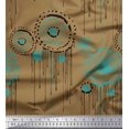 thumbnail image 3 of Soimoi Moss Georgette Fabric Brush Stroke Abstract Fabric Prints By Yard 42 Inch Wide, 3 of 3