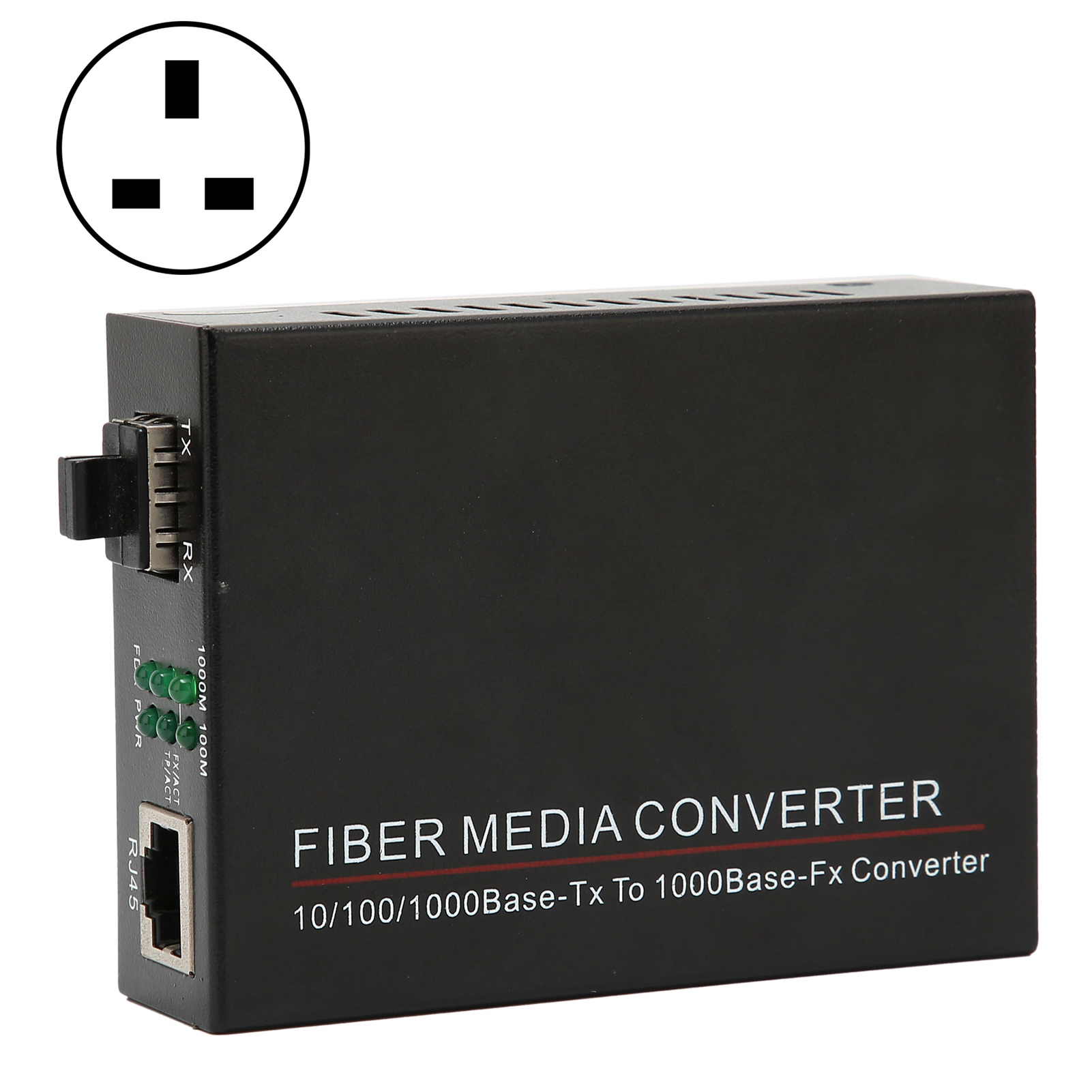 XYCCA Fiber Transceiver TBCMC3600ESFP Full Duplex Half Duplex Gigabit Fiber Optic Router with Plug for Power Supply-081603