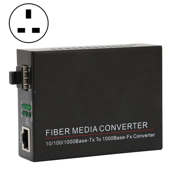 XYCCA Fiber Transceiver TBCMC3600ESFP Full Duplex Half Duplex Gigabit Fiber Optic Router with Plug for Power Supply-081603