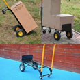 thumbnail image 3 of AKDSteel 4-Wheel Convertible Hand Truck, 2-In-1 Platform Dolly With Solid Tires, Switches Between 2-Wheel Dolly Cart And 4-Wheel Push Cart For Moving In Warehouse, Garden Or Grocery, 3 of 7