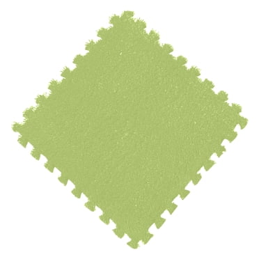 Bwiyojiz Tapis en Mousse Casse-Tête 11.81x11.81 Pouces Velours Éco Plancher Maison Salon Déco, Eva, Vert, Cadeaux pour la Famille