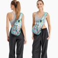 thumbnail image 3 of Modern Abstract Sling Bag, Rainbow Gradient Crossbody Backpack for Men Women, Lightweight Travel Daypack with Adjustable Strap, 3 of 4