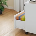 thumbnail image 3 of BeesClover File Cabinet with Lock, Mobile Wood Filing Cabinet for Home Office, Under Desk Storage Organizer with Wheels, 3 of 5