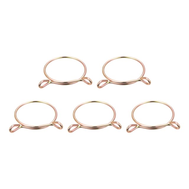 Unique Bargains Fuel Line Hose Clips, 5 Pack 50mm 65Mn Steel Single Wire Tubing Spring Clamps
