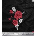 thumbnail image 1 of Soimoi Rayon Fabric Dot,Leaves & Rose Flower Print Fabric by the Yard 42 Inch Wide, 1 of 3
