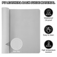 thumbnail image 3 of Uxcell 48"x17" Large Desk Mat, PU Leather Dual Side Large Desk Pad, Silver Tone, 3 of 6