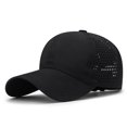 thumbnail image 1 of MIASHUI Unisex Baseball Cap Adjustable Lightweight Breathable Summer Trucker Hat,Black, 1 of 3