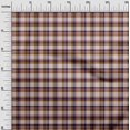 thumbnail image 3 of oneOone Polyester Spandex Brown Fabric Check Sewing Material Print Fabric By The Yard 56 Inch Wide, 3 of 4